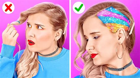 Cool Hair Tricks And Hacks Diyy Colorful Hair Hacks And Tips By 123 Go Like Youtube