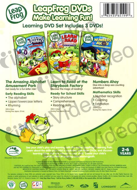 Leap Frog 3 Dvd Learning Collection On Dvd Movie
