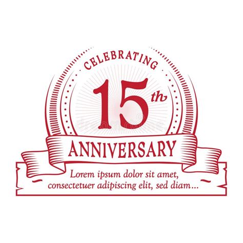 15th Anniversary Design Template 15 Years Logo Fifteen Years Vector