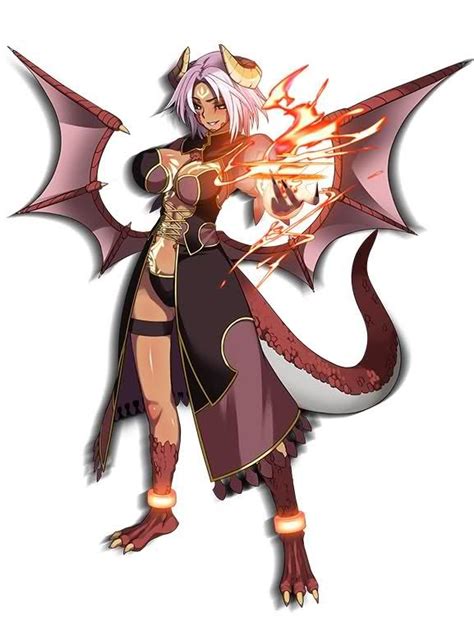 Half Dragon Girl Fantasy Character Design Character Concept Character Art Chica