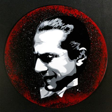 Dracula Bela Lugosi Spray Paint And Stencil Vinyl Record Art Etsy