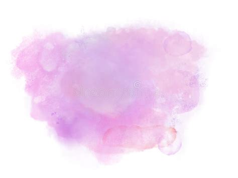 Watercolor Splash In Light Pink Pastel Colors On White Background Stock