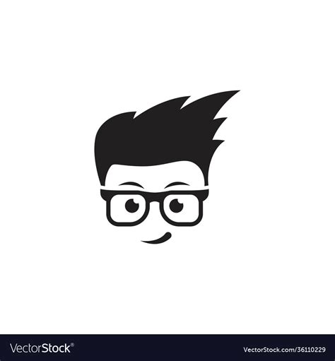 Geek Boy Icon Design Royalty Free Vector Image