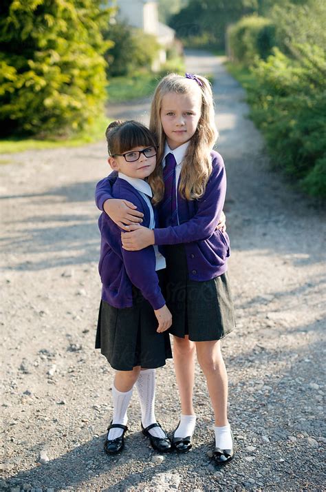 Schoolgirl Sisters By Stocksy Contributor Christina K Stocksy
