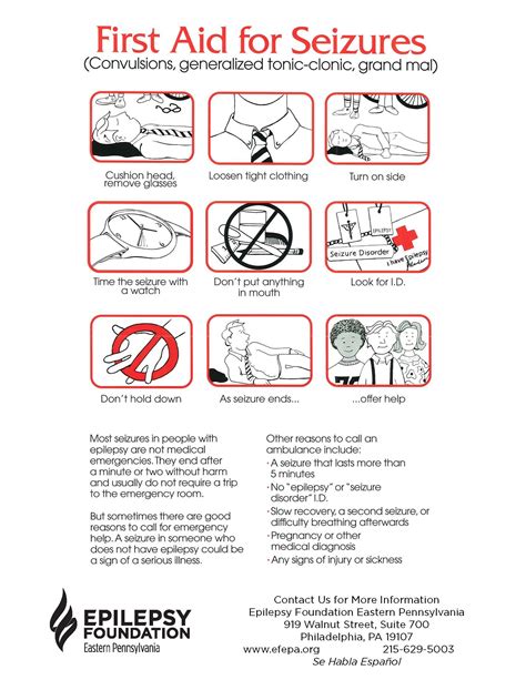 Seizure First Aid Chart