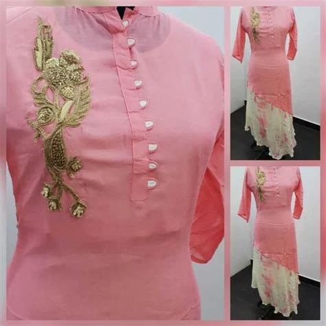 Ladies 34 Sleeves Pink Designer Suit Size Xl At Rs 1500 In Lucknow
