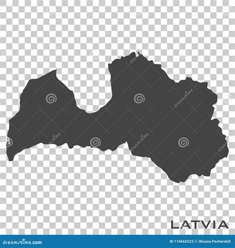 Vector Icon Map Of Latvia On Transparent Background Stock Vector