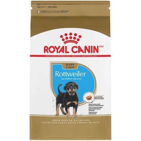 Look for a puppy dog food that is rich in protein to help support those growing muscles. Rottweiler Puppy Dry Dog Food - Royal Canin