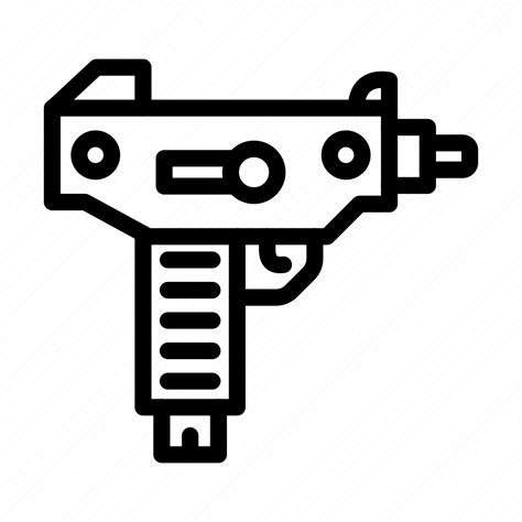 Uzi Gun Weapon Military War Icon Download On Iconfinder