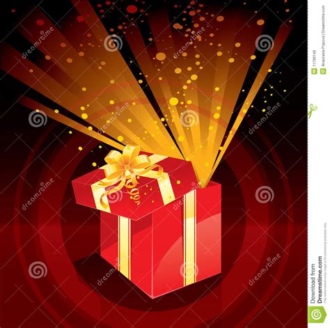 Christmas Present Box Magic Stock Vector - Illustration of holiday ...