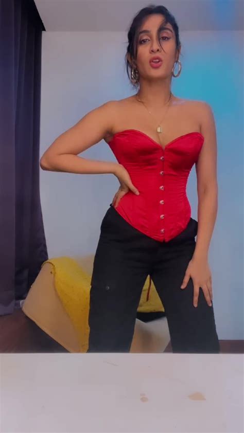 Deepti Sati Sexy In Red Dress Cute Cleavage Tempting