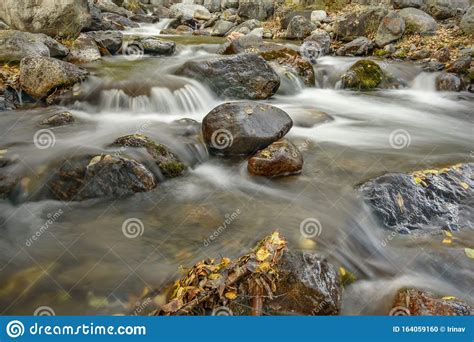 River Water Stones Leaves Autumn Stock Photo Image Of Rock