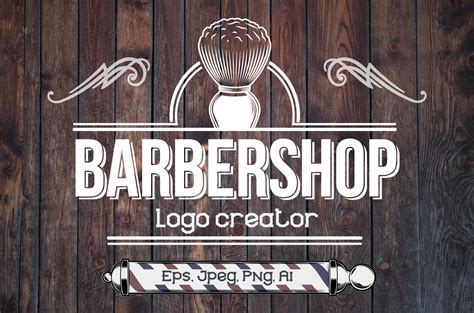 Vintage Labels Barber Shop 65741 Logos Design Bundles