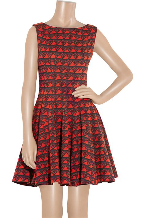 Issa Jacquard Dress In Red Lyst