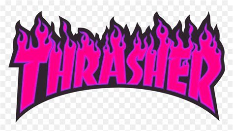 Pink Black Thrasher Pinkthrasher Blackthrasher Thrasher Stickers