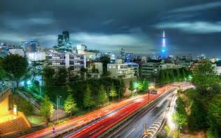 Cityscape Building Road Lights Tokyo Hdr Hd Wallpapers Desktop