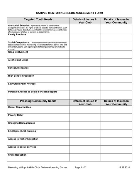 Printable Free Needs Assessment Forms In Ms Word Pdf Porn Sex Picture
