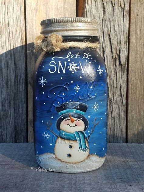 Mason Jar Snowman Christmas Mason Jars Christmas Crafts Christmas