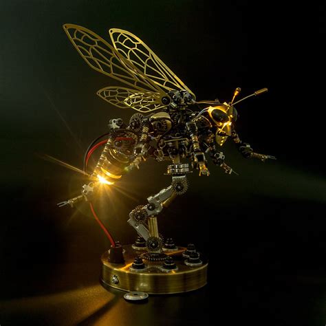 3d Metal Diy Mechanical Wasp Insects Puzzle Model Kit Assembly Jigsaw