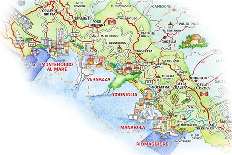 Image Result For Cinque Terre National Park Italy Map Cinque Terre
