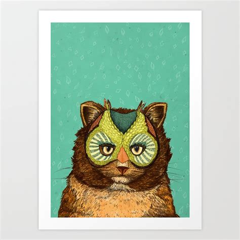 Owlcat Art Print By Sandra Dieckmann Society6