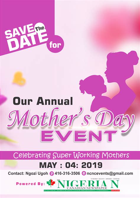 The best mother's day gift ideas: ANNUAL MOTHER'S DAY EVENT 2019 - SAVE THE DATE | Nigerian ...