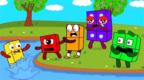 Oh No Numberblock 3 Cant Swim Numberblocks Fanmade Coloring Story