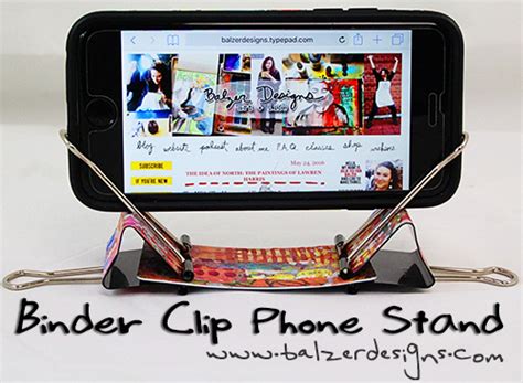 Balzer Designs Artful Binder Clip Phone Stand