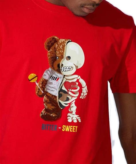 Vintage Medium Fifth Loop Red Teddy Bear Skeleton Bitter Sweet Tee