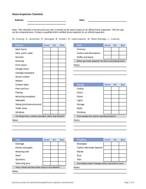 View, download and print monthly warehouse inspection checklist pdf template or form online. Home Inspection Checklist Template - Edit, Fill, Sign ...