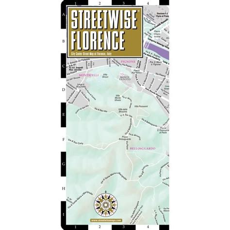 Streetwise Florence Laminated City Center Street Map