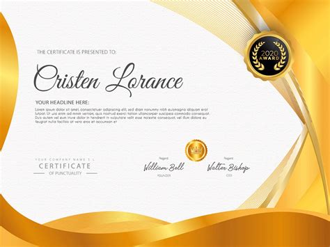 Golden Certificate Design Template By Pixbangla On Dribbble