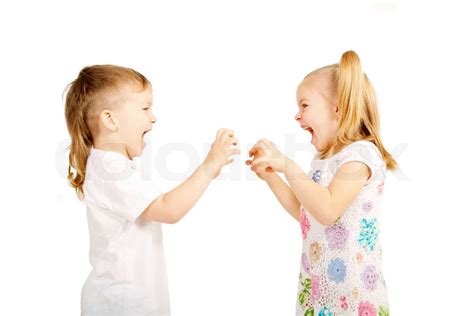 Small Children Fighting And Quarreling Stock Image Colourbox