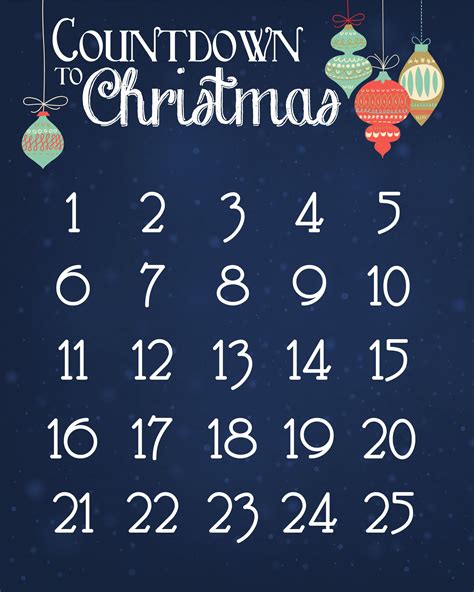 Christmas Countdown Calendar Free Printable How To Nest For Less™