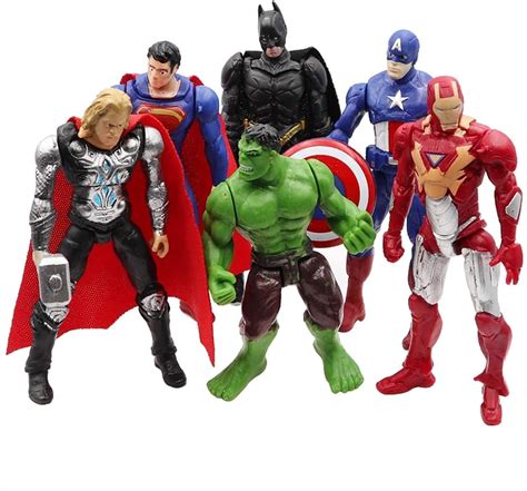 Buy Superhero Action Figures Action Figure Setof Pcs Includes Batman Hulk Superman Thor