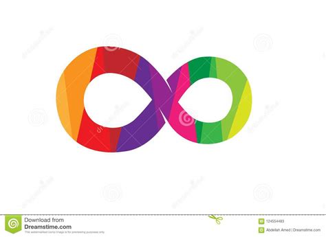 Creative Abstract Colorful Infinity Symbol Logo Design Stock Vector