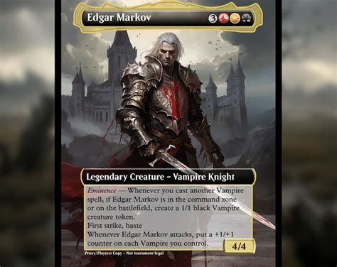 Mtg Commander Vampire Deck Edh Deck Edgar Markov 100 Magic Cards Custom