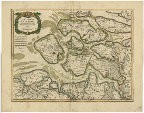 Antique Map Of Zeeland By Jaillot 1693