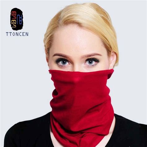 solid multi wear face mask neck tube scarf bandana head wrap headwear 1pcs in scarves from women