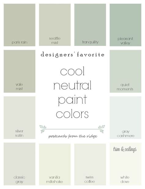 Designers Favorite Cool Neutral Paint Colors