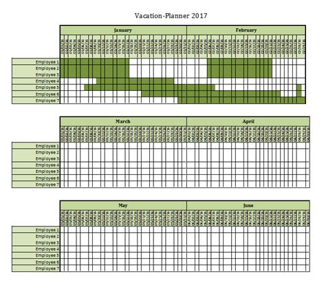 Excel Vacation Planner Template