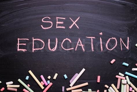 The Word Sex Education Written In Chalk Stock Image Colourbox