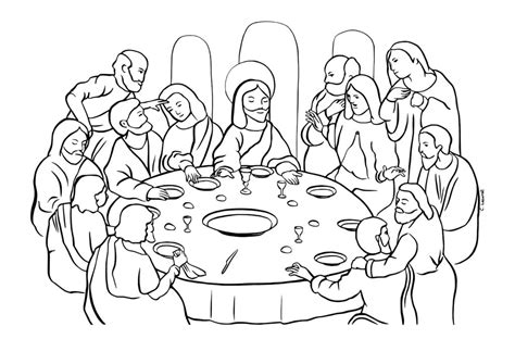 Last Supper Coloring Page At Free Printable