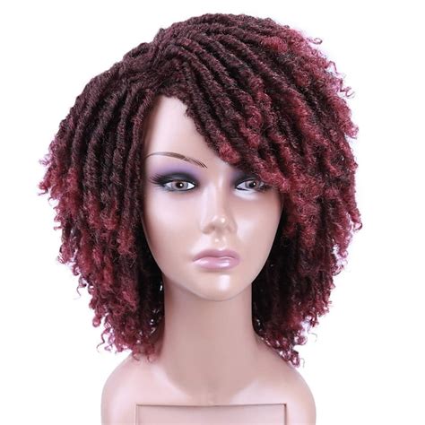 Short Synthetic Hair Dreadlock Wigs For Black Women And Men Crochet