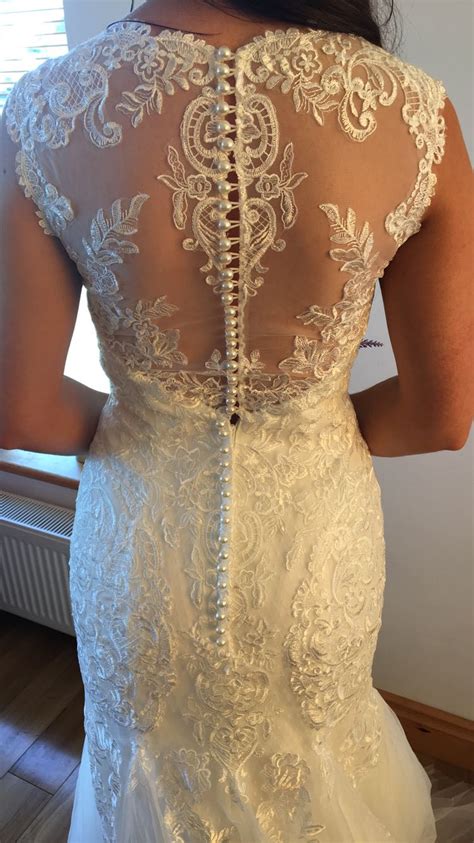 JJ's House - V neck court train tulle Wedding dress - Sell My Wedding