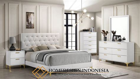 Tempat Tidur Minimalis Modern Luxury White Duco Hd 0327