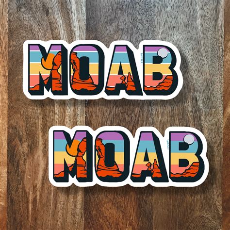 Moab Sticker Moab Utah Sticker Arches National Park Sticker Etsy