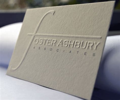 Stand out from the crowd. Embossed Business cards UK quality debossing printing company