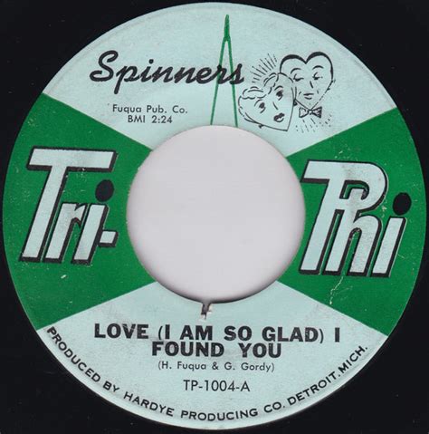 Spinners Love I Am So Glad I Found You Sudbuster 1961 Vinyl