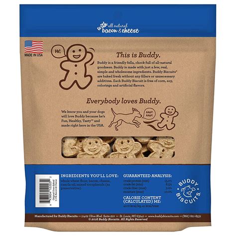 Insert the treat less than 1. Buddy Biscuits Crunchy Dog Treats - Bacon & C... | BaxterBoo